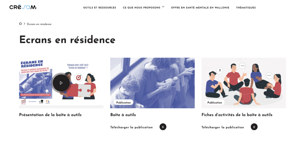 Capture d'écran de la ressource Ecrans en résidence du CRESAM